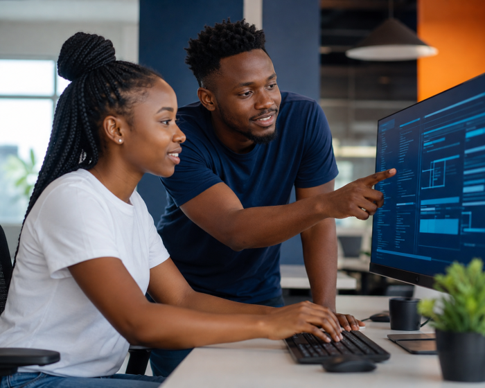 Lucham developers building a web platform